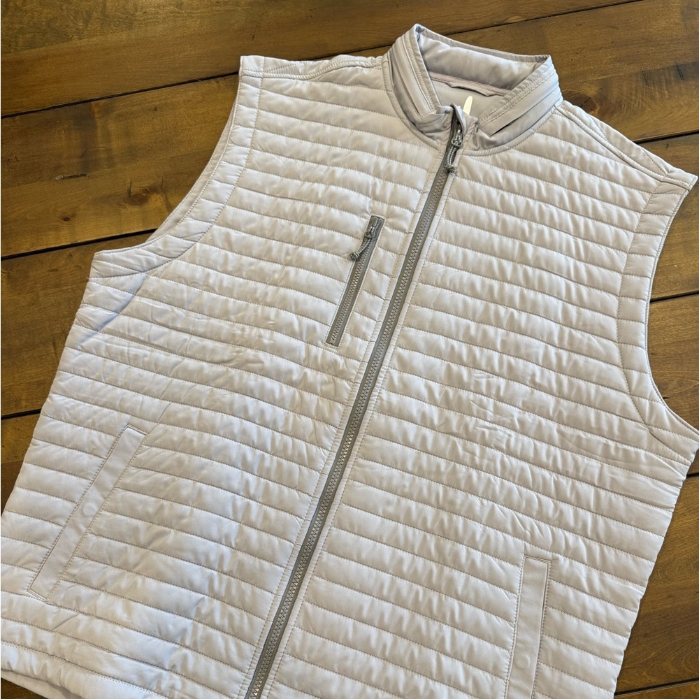 johnnie-O Light Gray Quilted Vest